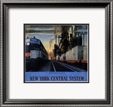 New York Central System, Along the Water Level Route Lámina giclée enmarcada por Leslie Ragan