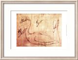 Sepia Swan Study Láminas por Jean-Baptiste Oudry