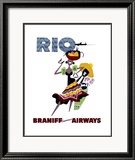 Braniff International Airways, Rio Lámina giclée enmarcada Braniff International Airways, Rio Lámina giclée enmarcada