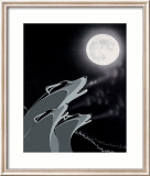 Blue Howl Innrammet trykk – spesialversjon av Rick Beaver Blue Howl Innrammet trykk – spesialversjon av Rick Beaver
