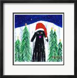 Santa Dog Reproduction encadrée édition limitée par Ken Bailey