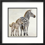 Zebre et Son Petit de Ndutu Posters av Danielle Beck