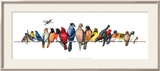 Large Bird Menagerie Art par Wendy Russell