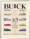 Twenty-Five Years of Buick Automobiles Framed Giclee Print