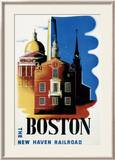 New Haven Railroad, Boston Estampe encadrée par Ben Nason