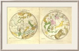 Circumpolar Map for each Month of the Year, c.1835 Innrammet Giclee-trykk av Elijah H. Burritt