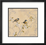 Chickadee and Pear Láminas por Jill Schultz McGannon
