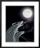 Blue Howl Innrammet trykk – spesialversjon av Rick Beaver Blue Howl Innrammet trykk – spesialversjon av Rick Beaver