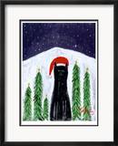 Santa Cat Reproduction encadrée édition limitée par Ken Bailey