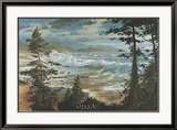 Déferlantes d'après-midi sur l'île Affiches par Loren D. Adams Jr.