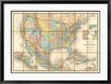 Carte Generale Des Etats, c.1865 Framed Giclee Print by Eugene Andriveau-goujon
