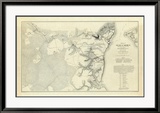 Civil War: Official Plan of The Siege of Yorktown Virginia, c.1862 Estampe encadrée par Henry L. Abbot