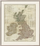 A Complete Map of the British Isles, c.1788 Framed Giclee Print by Thomas Kitchin