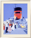 Starlit Nights, Luxury Cruises by Fumess Framed Giclee Print by Adolph Treidler