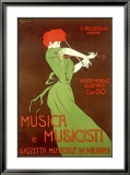 Musica e Musicisti Lámina giclée enmarcada por Leonetto Cappiello