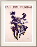 Katherine Dunham Estampe encadrée par Paul Colin