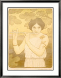 La Joyeuse de Flute Lámina giclée enmarcada por Paul Berthon La Joyeuse de Flute Lámina giclée enmarcada por Paul Berthon