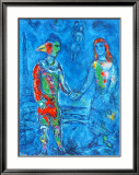 Couple in Blue Posters par Marc Chagall