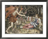 L'amour et la jeune fille Affiches par John Roddam Spencer Stanhope