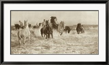 Horses Bathing Art by Lucy Elizabeth Kemp-Welch