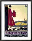 Le Sourire de Paris Innrammet Giclee-trykk av Bernard Becan Le Sourire de Paris Innrammet Giclee-trykk av Bernard Becan