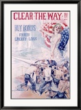 WWI, 4th Liberty Bond, Clear the Way Lámina giclée enmarcada por Howard Chandler Christy WWI, 4th Liberty Bond, Clear the Way Lámina giclée enmarcada por Howard Chandler Christy
