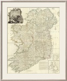 Composite: Ireland, c.1790 Framed Giclee Print by John Rocque