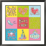 Girls Rock 9 Patch Kunst von Peter Horjus