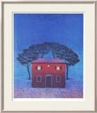 Haus in Arezzo - Blau Framed Photographic Print by Folkert Rasch