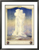 Northern Pacific Railroad, Yellowstone Estampe encadrée par Edward Brener