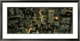 Manhattan bei Nacht Kunstdruck von Richard Berenholtz