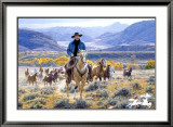 Good Horses and Wide Open Spaces Reproduction encadrée édition limitée par Tim Cox
