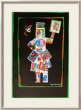 Exposition philatelique Limited edition ingelijste kunstdruk van Roger Bezombes Exposition philatelique Limited edition ingelijste kunstdruk van Roger Bezombes