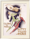 Mitty Tillio et Ricaux Estampe encadrée par Paul Colin