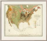 Geological Map of the United States, c.1856 Framed Giclee Print by Henry Darwin Rogers