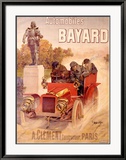Autos Bayard Estampe encadrée par Hugo D'Alesi