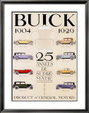 Twenty-Five Years of Buick Automobiles Framed Giclee Print