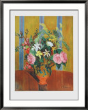 Flowers on Yellow Ground Julisteet tekijänä Hans Purrmann