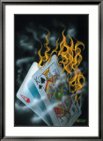 Burning Blackjack Posters par Michael Godard