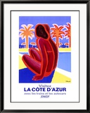 La Côte d'Azur Estampe encadrée par Bernard Villemot