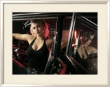 Hot Rod Pin-Up Girl Framed Giclee Print by David Perry