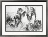 Les fumeurs Limited Edition Framed Print by Bension Enav