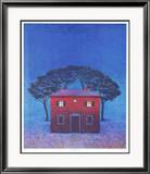 Haus in Arezzo - Blau Framed Photographic Print by Folkert Rasch