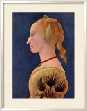 Portrait einer Dame in Gelb Poster av Alesso Baldovinetti Portrait einer Dame in Gelb Poster av Alesso Baldovinetti