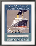 RMSP to South America Lámina giclée enmarcada por Kenneth Shoesmith
