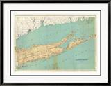 Suffolk County, New York, c.1895 Innrammet Giclee-trykk av Joseph Rudolf Bien Suffolk County, New York, c.1895 Innrammet Giclee-trykk av Joseph Rudolf Bien