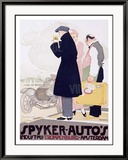 Spyker-Automobile Gerahmter Giclée-Druck von Vanderhem 