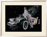 Cosmic Pin-Up Girl Framed Giclee Print by David Perry