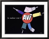 La Couleur c'est l'AVI Estampe encadrée par Raymond Savignac