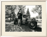 Hot Rod Pin-Up Girl Framed Giclee Print by David Perry